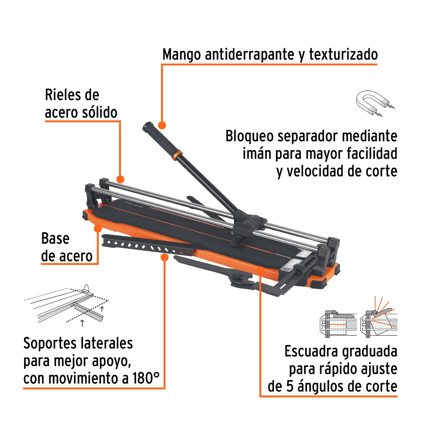 Cortador azulejo 24" (60cm) con maletin